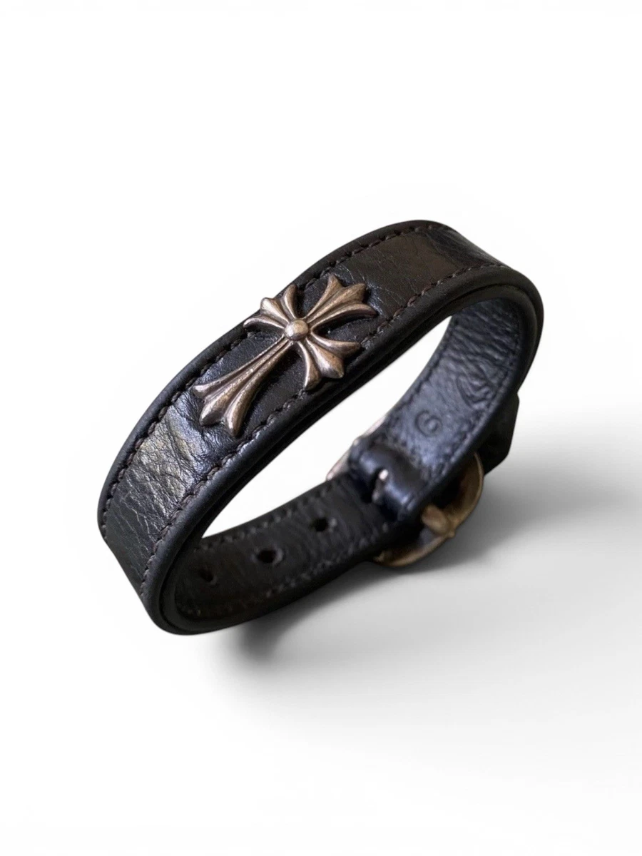 6/21迄chrome hearts leather brace size7 Chrome Hearts Leather Fashion Bracelets for sale - eBay