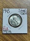 1943 P Steel Cent WWII Wartime Penny BU Brilliant Uncirculated MS+ Coin (14458)