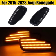 Smoke Bumper Side Marker Lights Amber For 2015-2023 Jeep Renegade Accessories