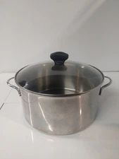 Triplinox 18/10 Stainless Steel Copper Layer 5 qt Stock Pot Made France W/ Lid