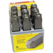C.H. HANSON 21480 Number Set,3/8 In. H,Steel 43Y645