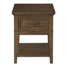 Lexicon Whitley Wood 1 Drawer End Table in Brown