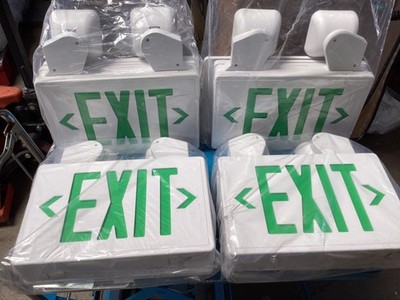 Chloride Value+ LED Exit/Unit Combo VLTC Series UL Lot Of 4 Green Exit Sign