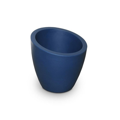 Mayne Modesto 20'' Round Modern Plastic Planter in Neptune Blue