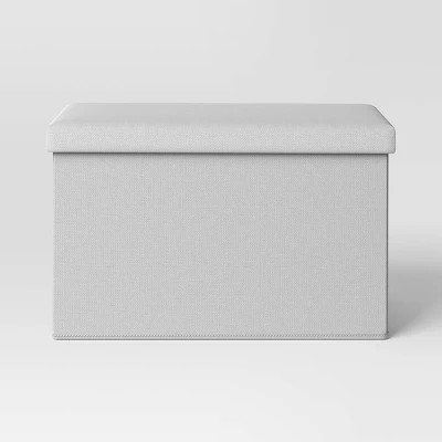 Collapsible Double Dorm Storage Ottoman Gray Room Essentials