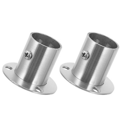  2 Pcs Edelstahl-schrankstangenhalterungen Robuste Kleiderstangenhalterung Aus
