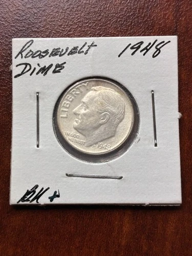 1948 Roosevelt Dime 90% Silver  Beautiful Uncirculated