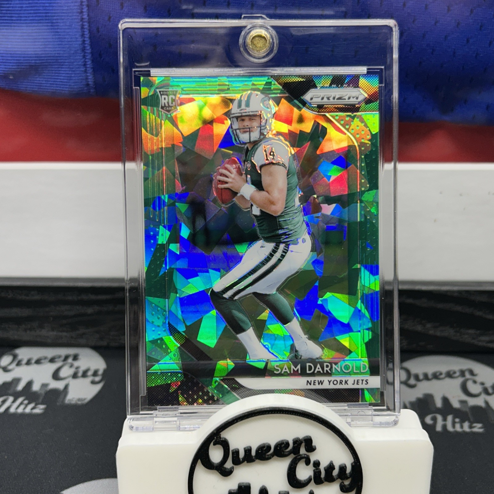 SAM DARNOLD 2018 PANINI PRIZM #203 ROOKIE RC GREEN CRYSTALS /75