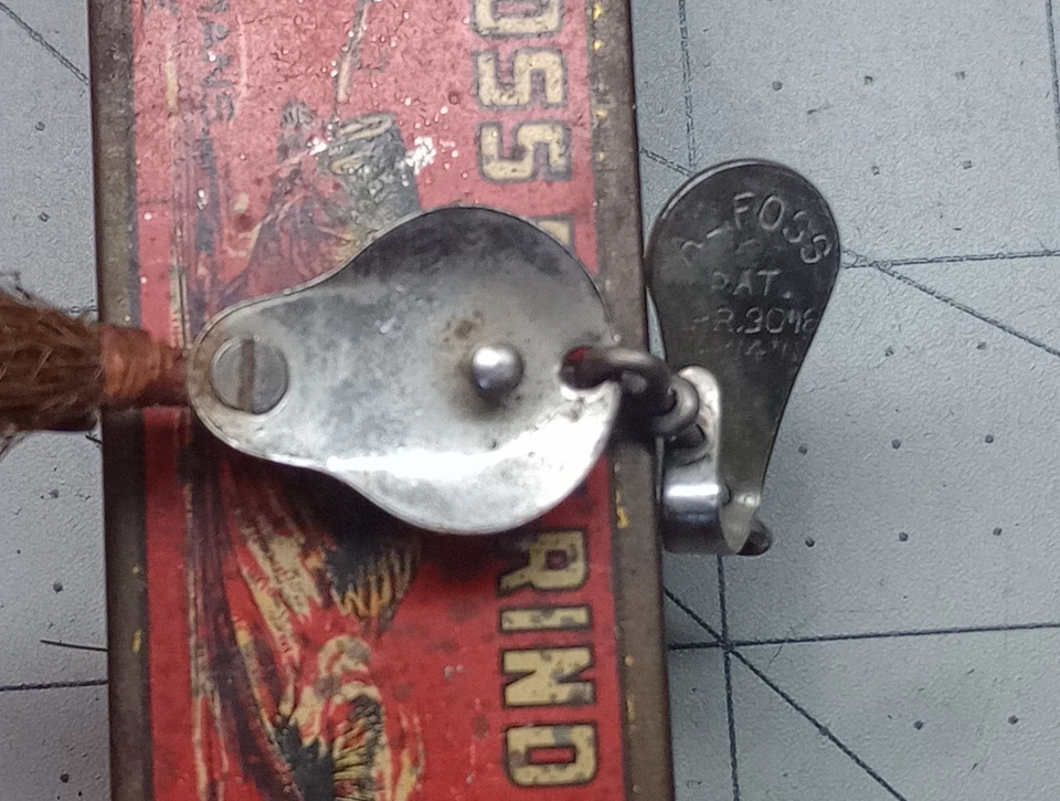 Винтажный Al Foss свинина кожура гольян Shimmy Wiggler с коробкой S1 No. 6 - Изображение 4 из 4