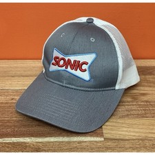 Sonic Gray White Solid Mesh Back Adjustable T...