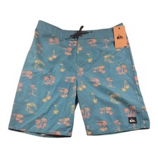 Quicksilver Boy's 100 Polyester Swim Shorts Adriatic Blue Size 18