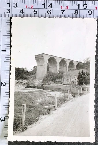 WW2 Era Military BW Photo Snapshot Super Highway Blown Up Germany 1945