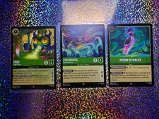 Lorcana Super Rare Regular: 77/204 Chernabog; 98/204 Potion of Malice