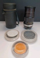 Petri Lens 135mm C.C Auto 1:3.5 F 135mm Camera Lens w/ Original Cass  3 filers