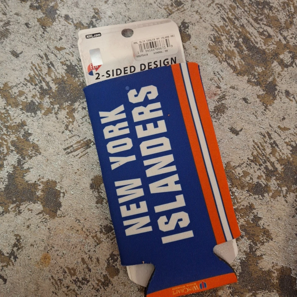 New York Islanders Slim Can Cooler 4-Pack Lot NY Koozie NHL Hockey Two-Sided — 第 3/4 张图片