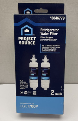 Project Source Refrigerator Water Filter 2 Pack LG Kenmore 3846779