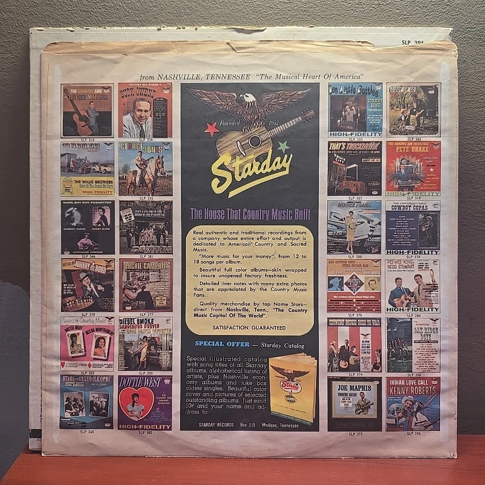 Red Sovine – The Nashville Sound Of - 1967 Starday SLP396 Vinyl Record LP  - Image 3 of 4