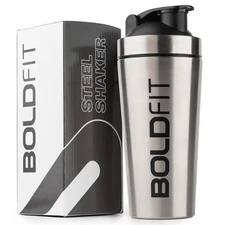 Boldfit Stainless Steel Gym Shaker Bottle With Measurement:100% Leakproof 700 ml