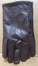 New Mens  Isotoner Brown Leather  Dress Gloves Size XXL Vintage 1999