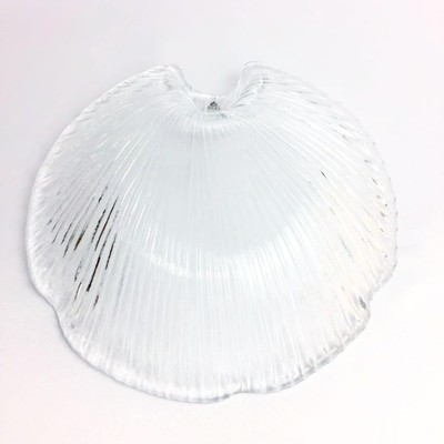Mid-Century Pukeberg Glass Scallop Clam Shell Dish Eva Englund