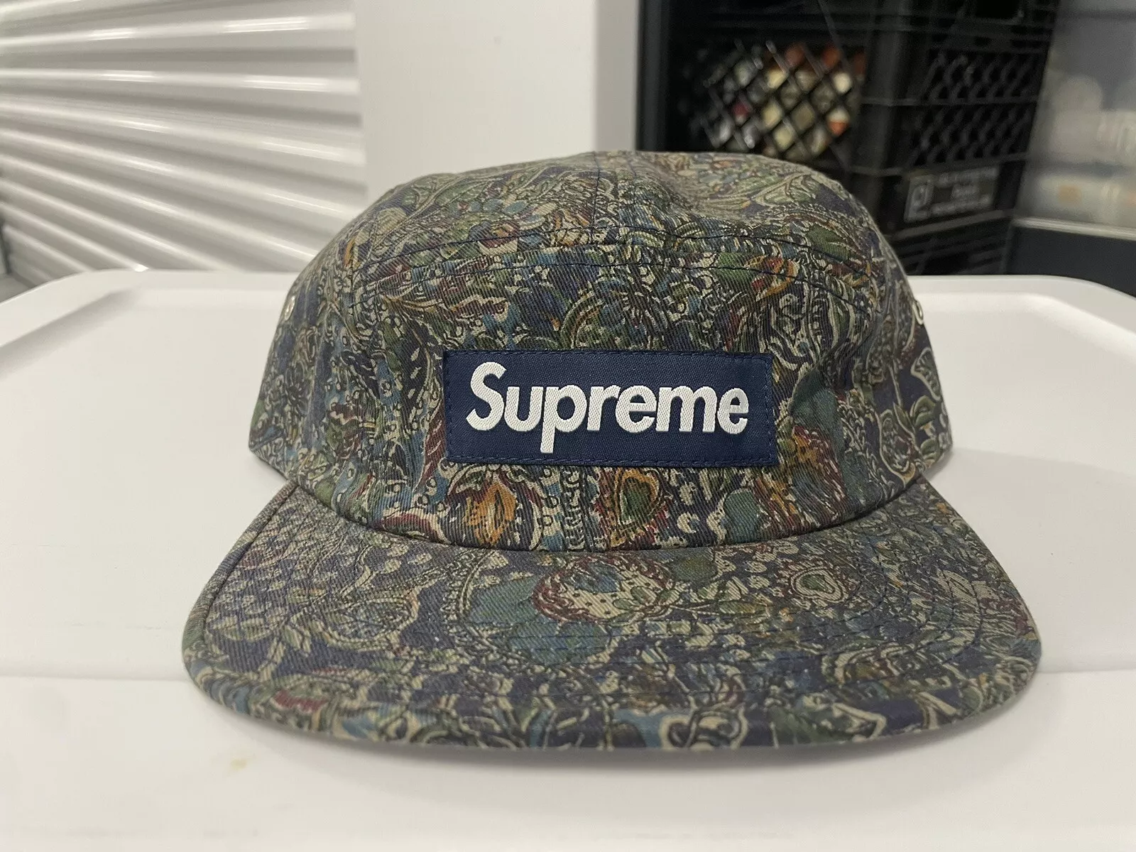 Casquette de camp SUPREME FW11 Paisley Camp Cap Navy   Chapeau 2011   NEUF avec étiquettes
