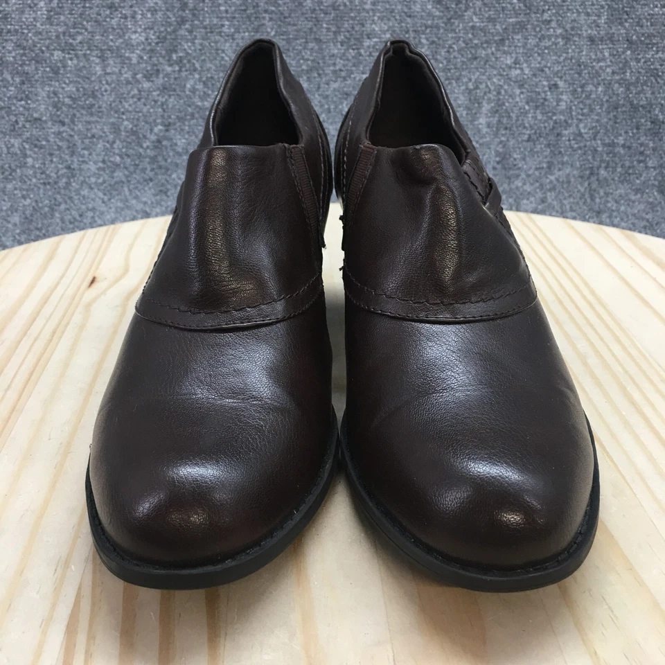 Yuu Botas Mujer 9 M Nelman Botines Tacones Marrón Imitación Cuero Pull On Foto 4 de 4