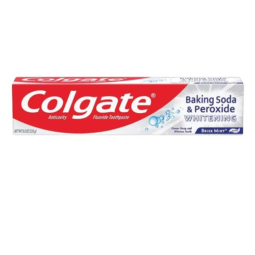 Colgate Baking Soda and Peroxide Whitening Toothpaste, Brisk Mint, 4 pk./8 oz. - 第 2/6 張圖片