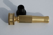  BRASS HOSE PIPE SPRAY NOZZLE + SNAP CONNECTOR