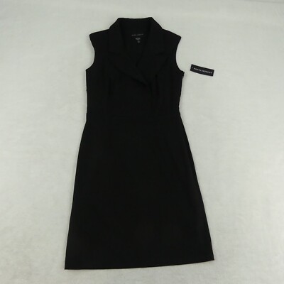 Donna Morgan Dress Womens 4 Black Sheath Sleeveless Lapel Collar Size Zip | eBay Donna Morgan Dress Womens 4 Black Sheath Sleeveless Lapel Collar Size Zip | eBay