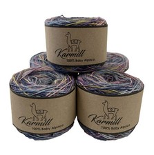 Alpaca Wool SkeinS 100 Baby Alpaca Yarn Lot of 5 Sport Weight Fantasy BAFL2