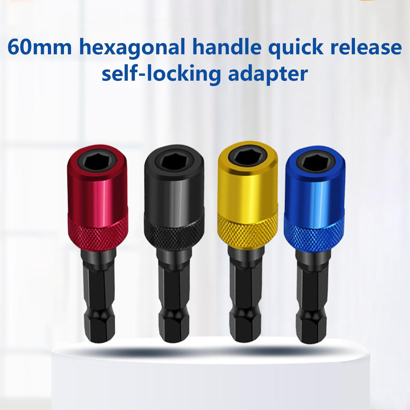 60mm Self-Locking Quick Change Bit Holder Hex Drill Extension Rod Adapter