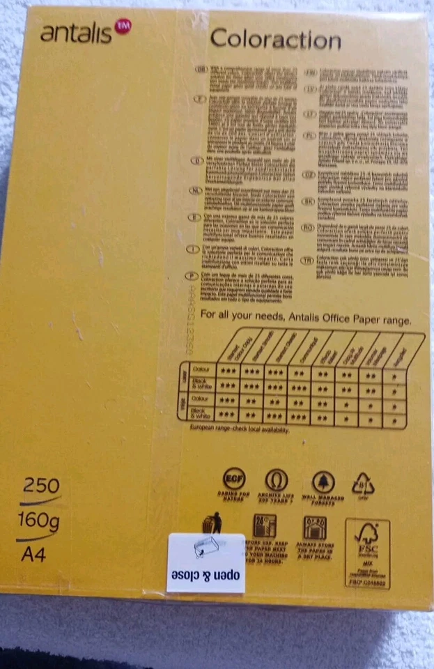 Image Coloraction A4 160gsm Paper 250 Sheets (1 Pack) Gold (Hawaii) - Image 4 of 4