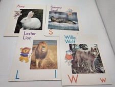 A to Z Cards Set Educational Projects Play 1990 World Book Animals 9 inches