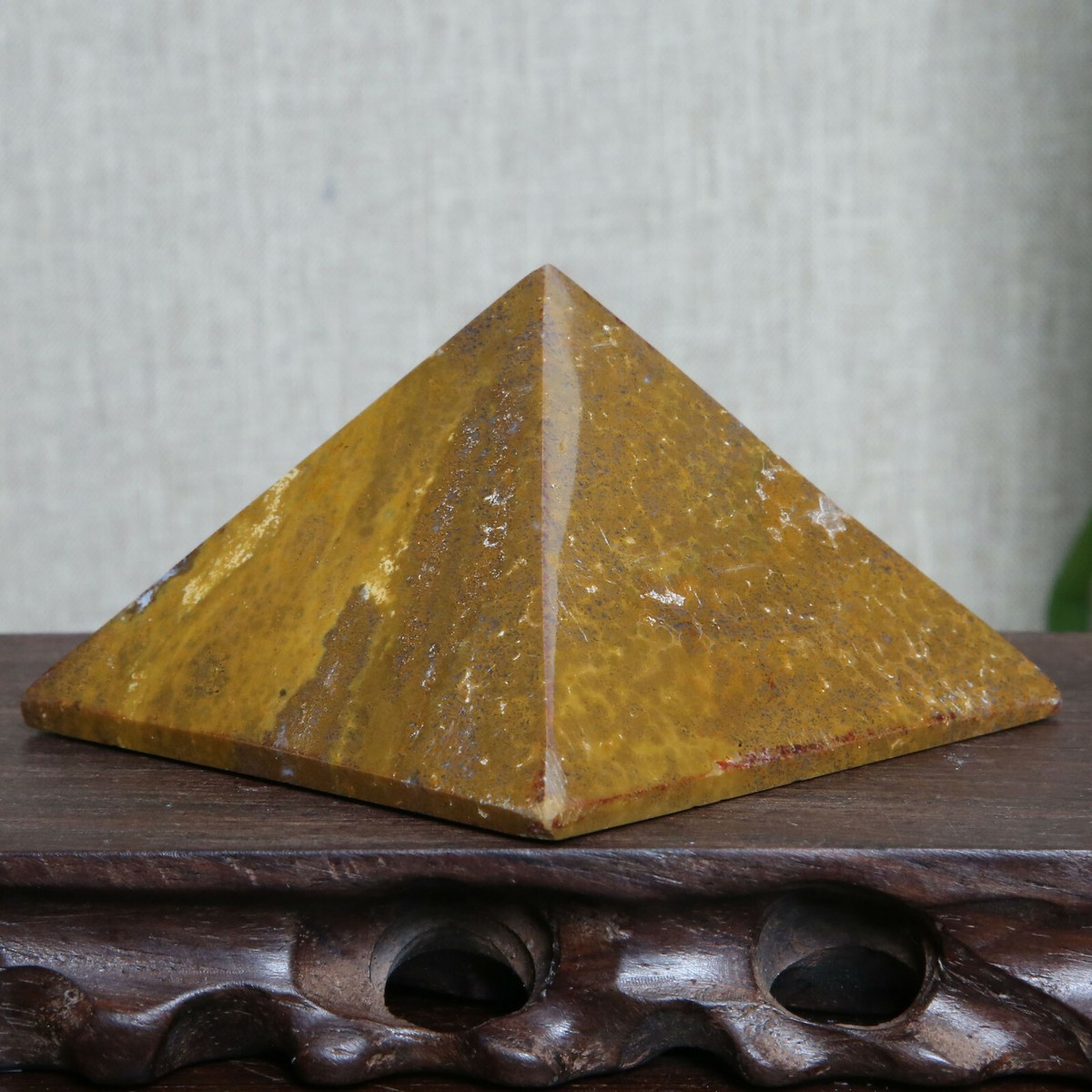 オーシャンジャスパー ピラミッド B3677-288gNatural Ocean Jasper Crystal Healing Reiki Energy Stone