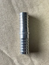 Food Grade Stainless Steel 3/8" x 3/8" Barb Hose Adapter Coupler Splicer