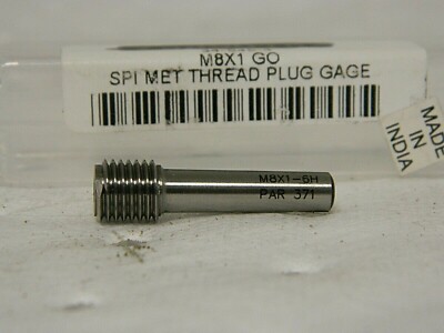 SPI Single End Plug Thread Go Gage M8x1 Class 6H 34-545-4