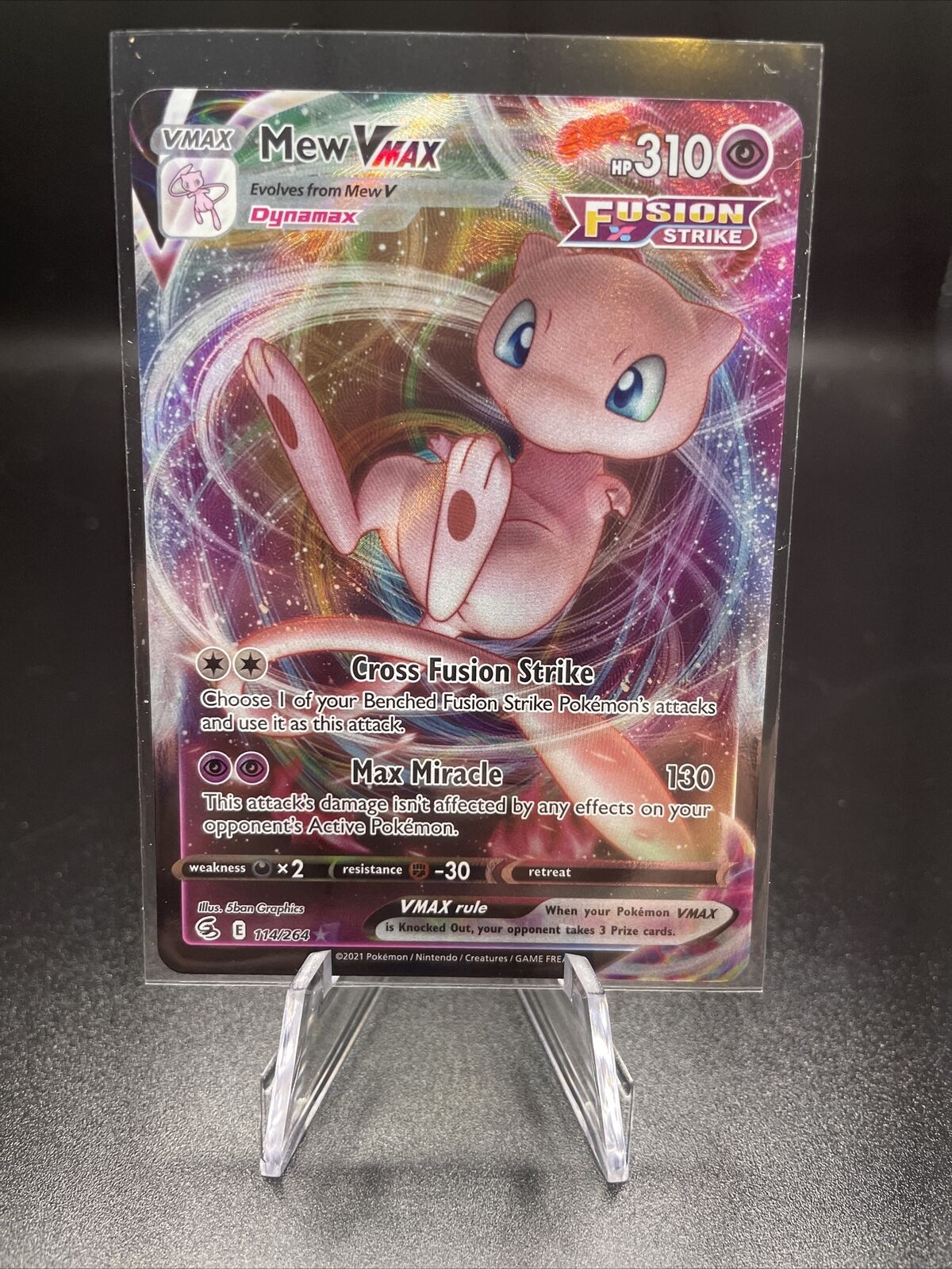 Mew VMAX · Fusion Strike (FST) #114 ‹ PkmnCards  Rare pokemon cards, Cool  pokemon cards, Mew pokemon card