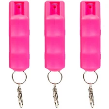 3 Pack Burn Pepper Spray Police Strength Self Defense Security 1/2oz Pink