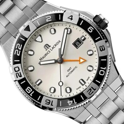 Maurice Lacroix Aikon Venturer GMT Automatik Herren Taucher Uhr AI6158-SS002-130
