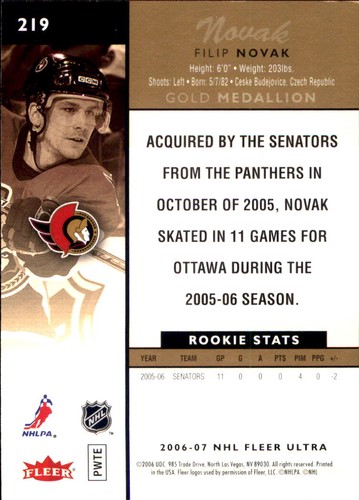 2006-07 Fleer Ultra NHL Hockey SPs RCs Inserts Stars VOUS CHOISISSEZ 🥅🏒 Upper Deck - Photo 221 sur 249