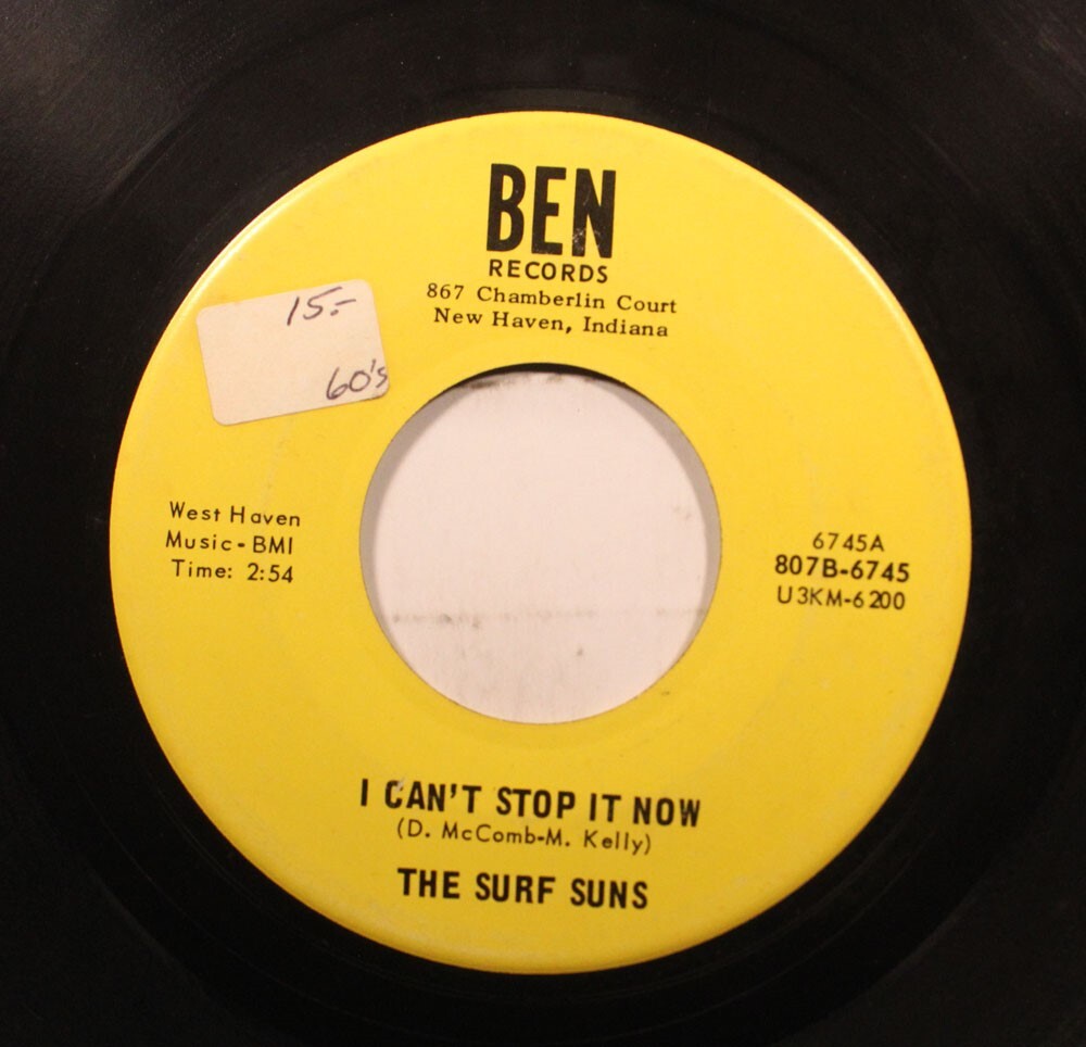 Hear! Garage Indiana 45 The Surf Suns - I Can't Stop It Now / Still In Love With