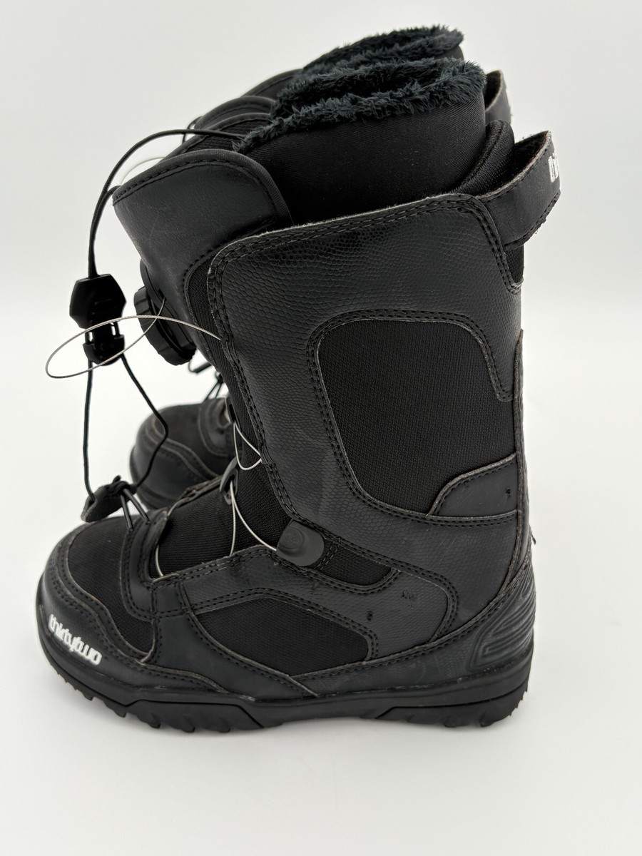 中古美品！ThirtyTwo STW BOA Thirtytwo STW Boa Snowboard Boots Black Womens Size 6 US EU