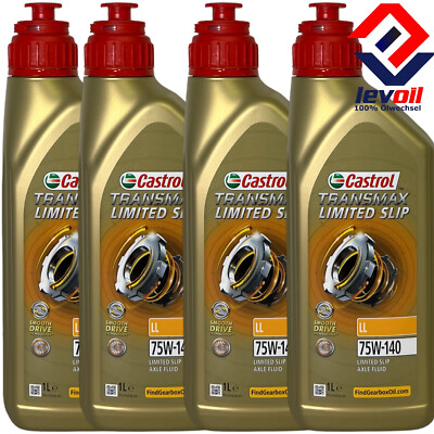 4x1 Liter Castrol Transmax Limited Slip 75W-140 Getriebeöl  Vollsynthetisch