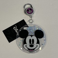 Disney Mickey Mouse Balloon Star Shaker Retractable Lanyard With Cardholder