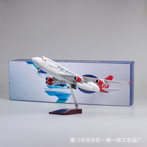 1/150 Virgin Atlantic Airways B747-400 Passanger Plane Model w/ LED Light Model - Picture 2 of 12