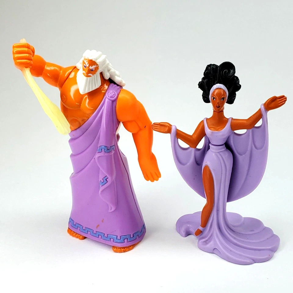 Batas moradas vintage McDonalds Disney Zeus y Calliope 3" leer Foto 2 de 4
