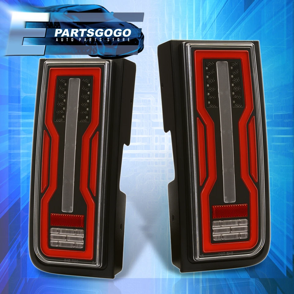 For 03-09 Hummer H2 LED Tail Brake Stop Signal Lights Assembly Lamps Left+Right - Image 4 of 4