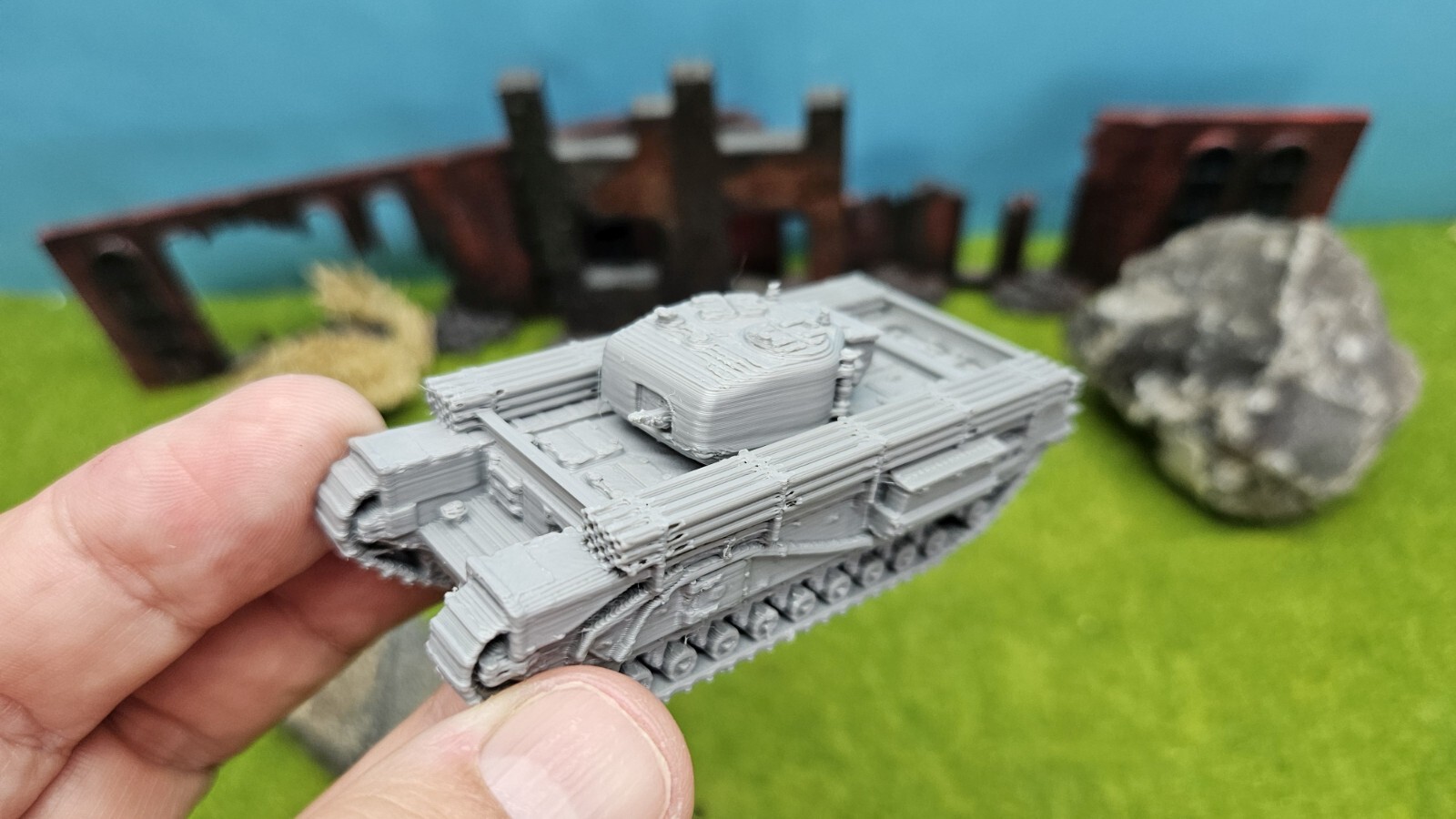Churchill Mk. IV Snake Launcher GB WW2 Kit Modellismo Carro Armato 1:100-1:35