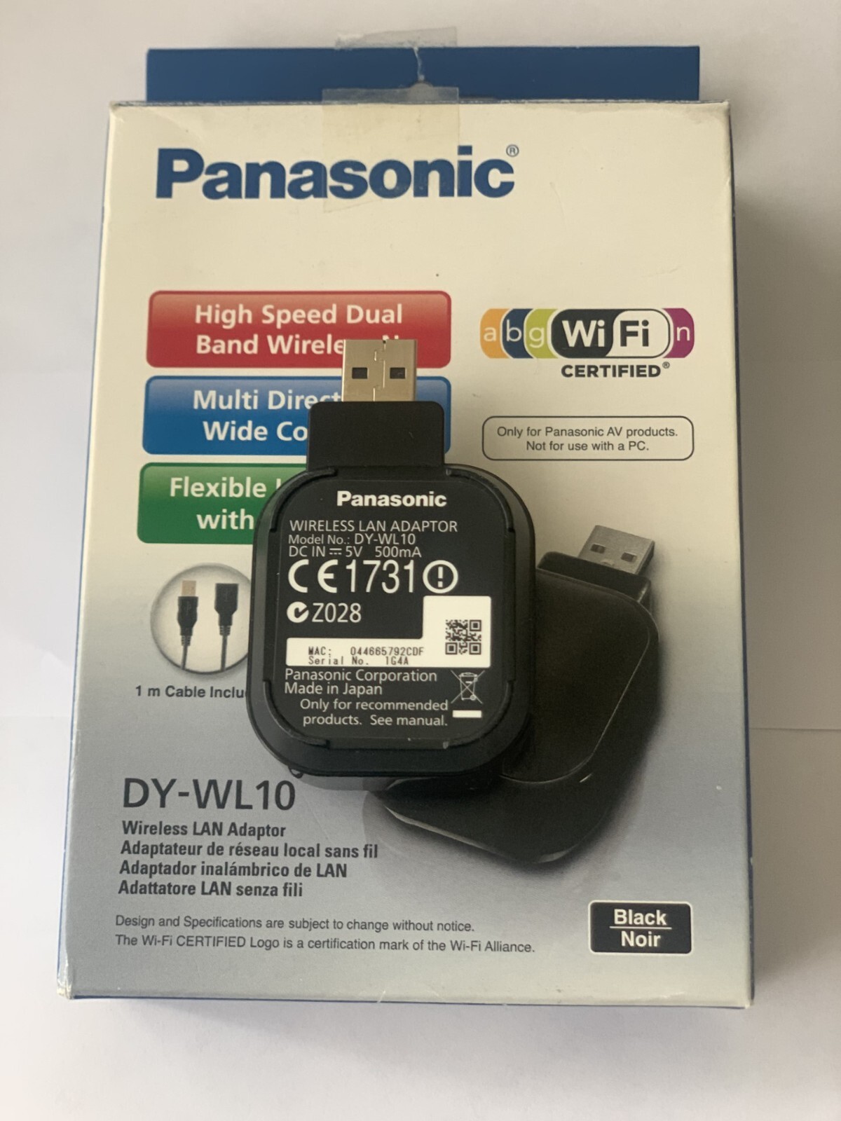 PANASONIC DYWL10 WIRELESS LAN ADAPTOR FOR PANASONIC VIERA TV & BLURAY PLAYER eBay