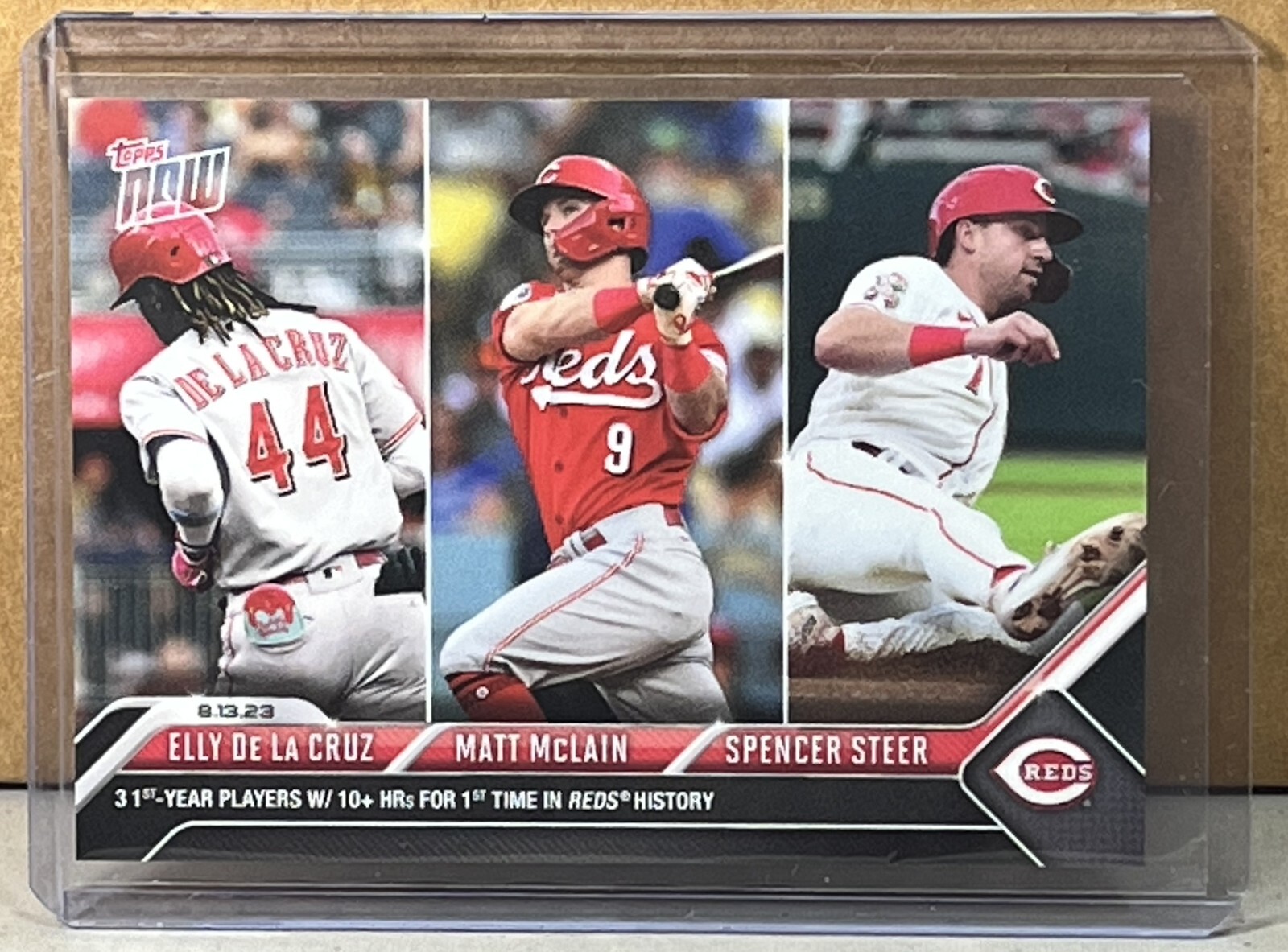 2023 TOPPS NOW #699 ELLY DE LA CRUZ MATT MCLAIN SPENCER STEER CINCINNATI REDS